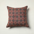 Authentic Brown Ajrakh Cushion Cover 