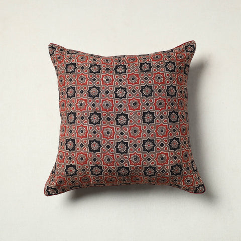 Authentic Brown Ajrakh Cushion Cover 