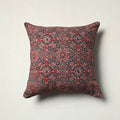 Brown - Block Printed Cotton Ajrakh Cushion Cover (16 x 16 in) 18