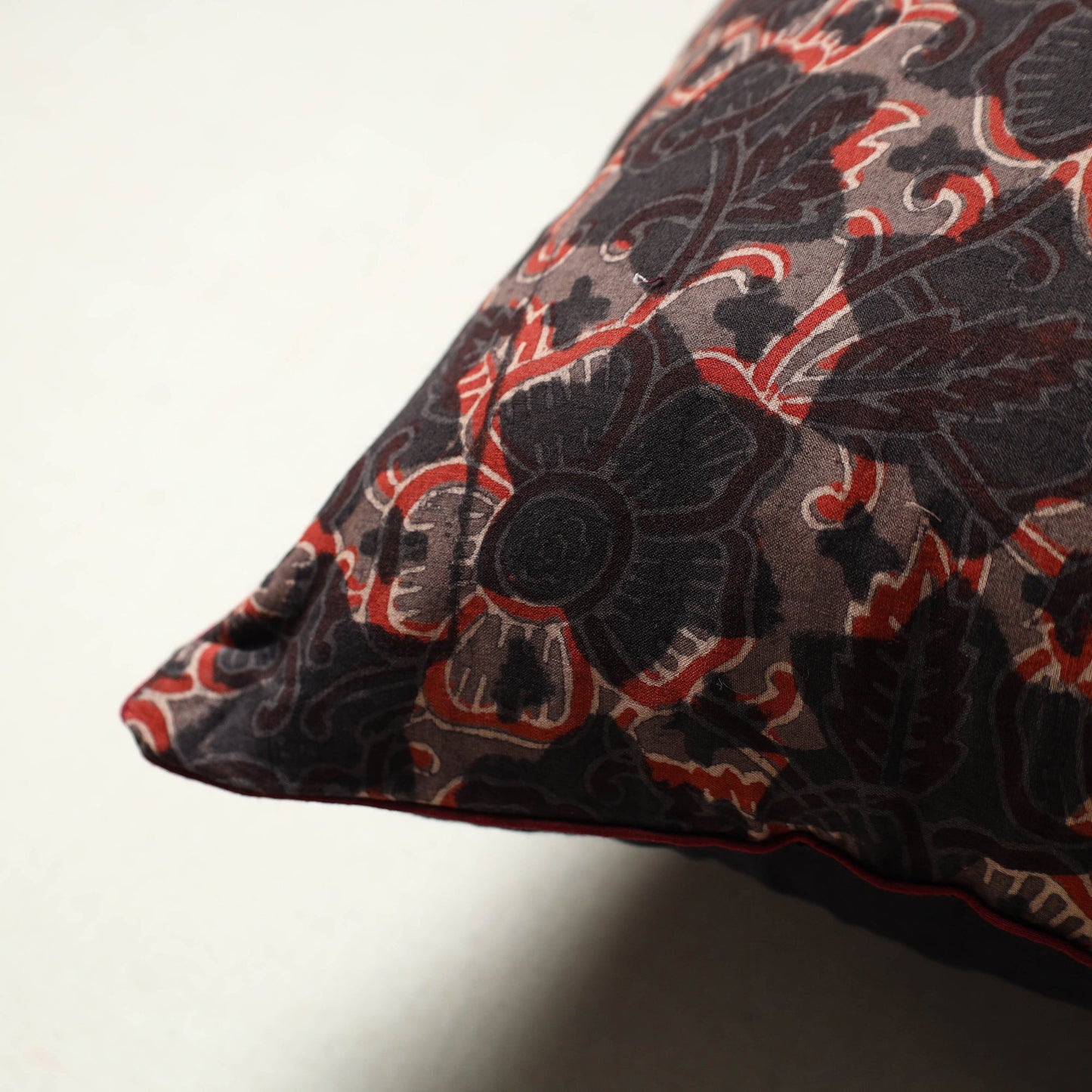 Authentic Brown Ajrakh Cushion Cover 