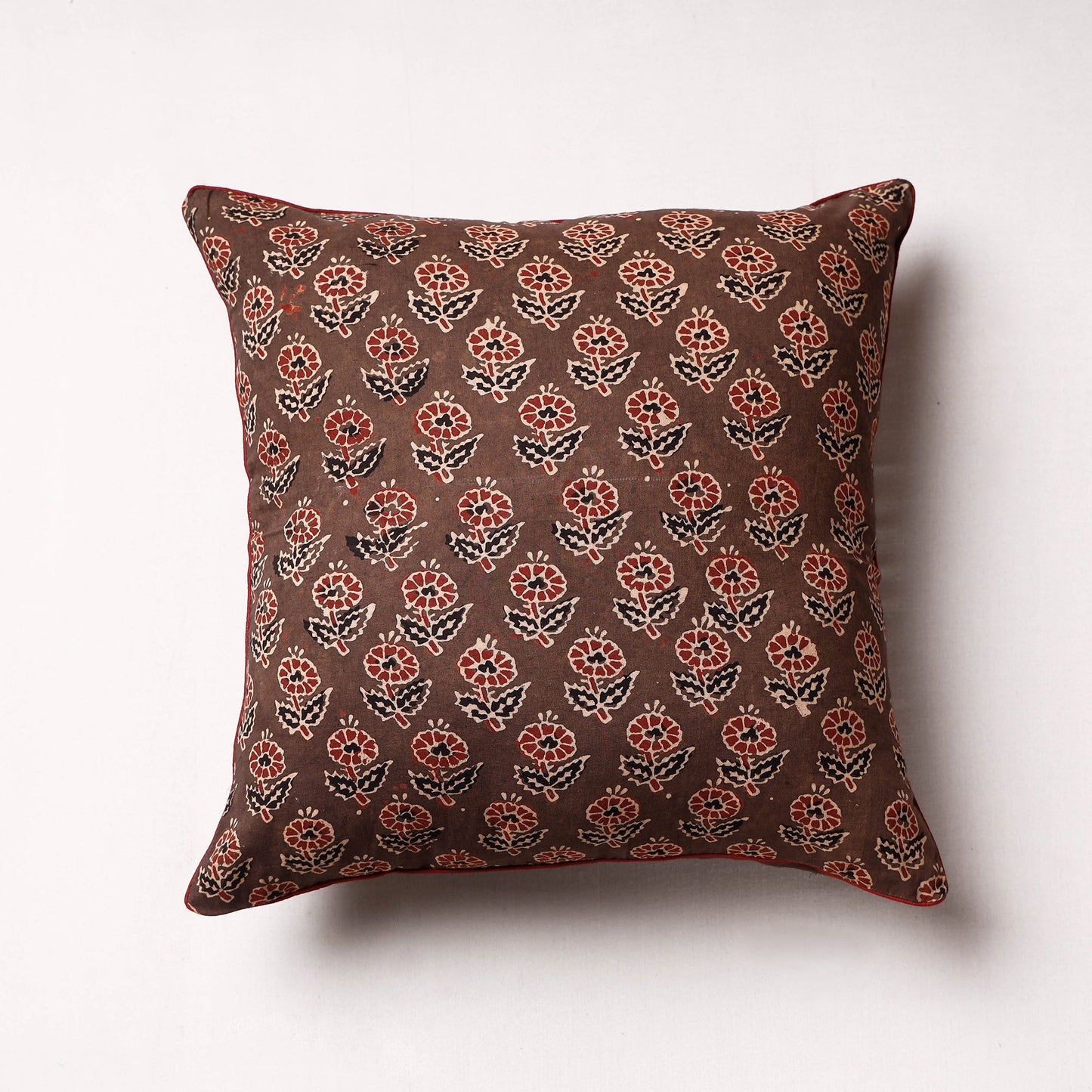Buy Ajrakh Block Printed Cotton Cushion Cover Online at iTokri.com