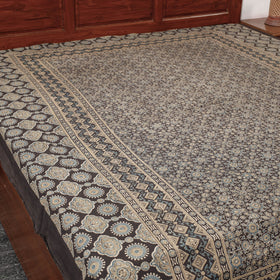 Buy Ajrakh Block Printed Cotton Double Bed Cover l iTokri.com