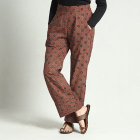 Buy Ajrakh Block Printed Cotton Elasticated Palazzo Online at iTokri.com