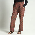 Buy Ajrakh Block Printed Cotton Elasticated Palazzo Online at iTokri.com
