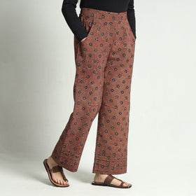 Buy Ajrakh Block Printed Cotton Elasticated Palazzo Online at iTokri.com