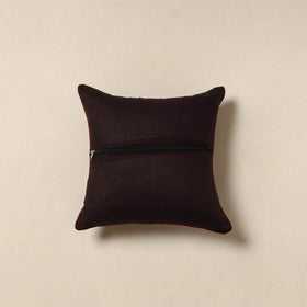 Brown - kalamkari printed cotton cushion cover 10