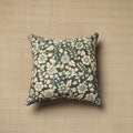 Brown - Cotton Printed Kalamkari Cushion Cover (16 x 16 in) 12