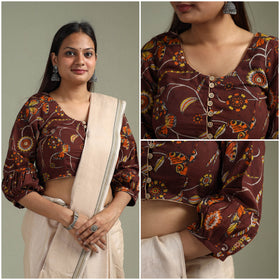 Printed cotton kalamkari readymade blouse 08 - handcrafted