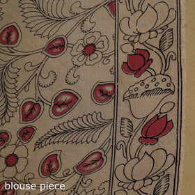Printed cotton kalamkari saree 18 - handcrafted