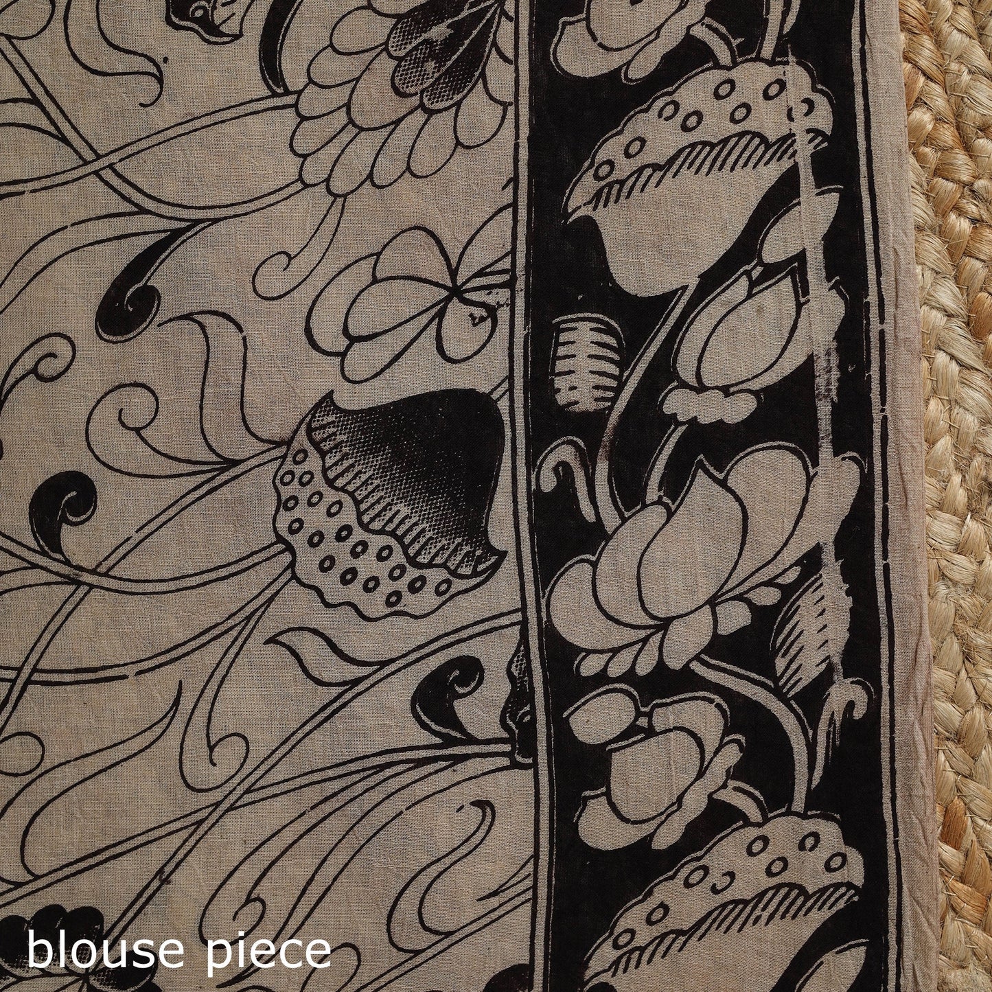 Printed cotton kalamkari saree 19 - handcrafted