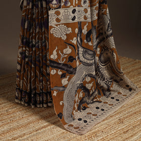 Printed cotton kalamkari saree 19 - handcrafted