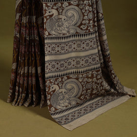 Printed cotton nellore kalamkari saree 08 - handcrafted