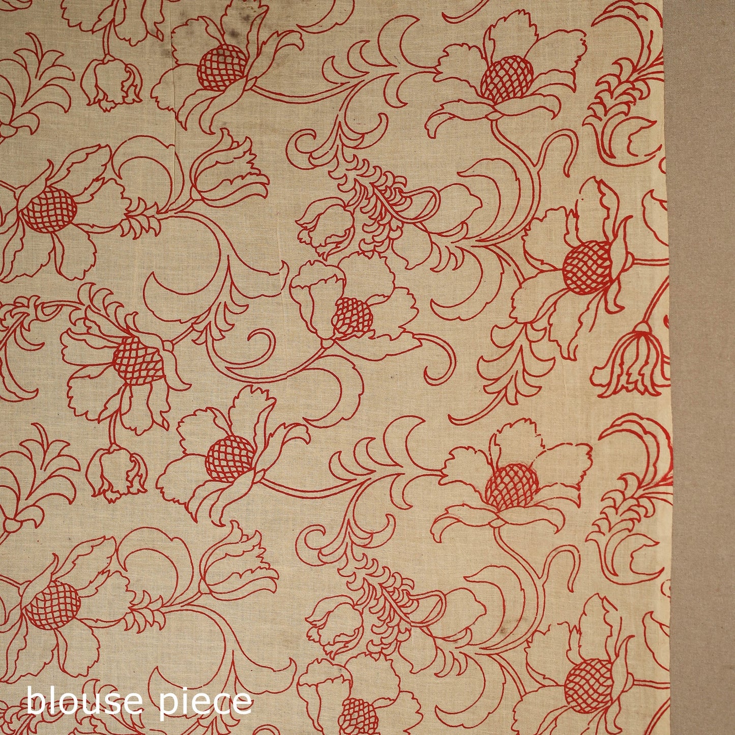 Brown - printed cotton nellore kalamkari saree 58