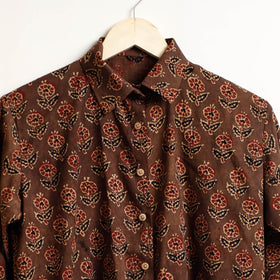 Brown - Ajrakh Block Printed Cotton Night Suit Set