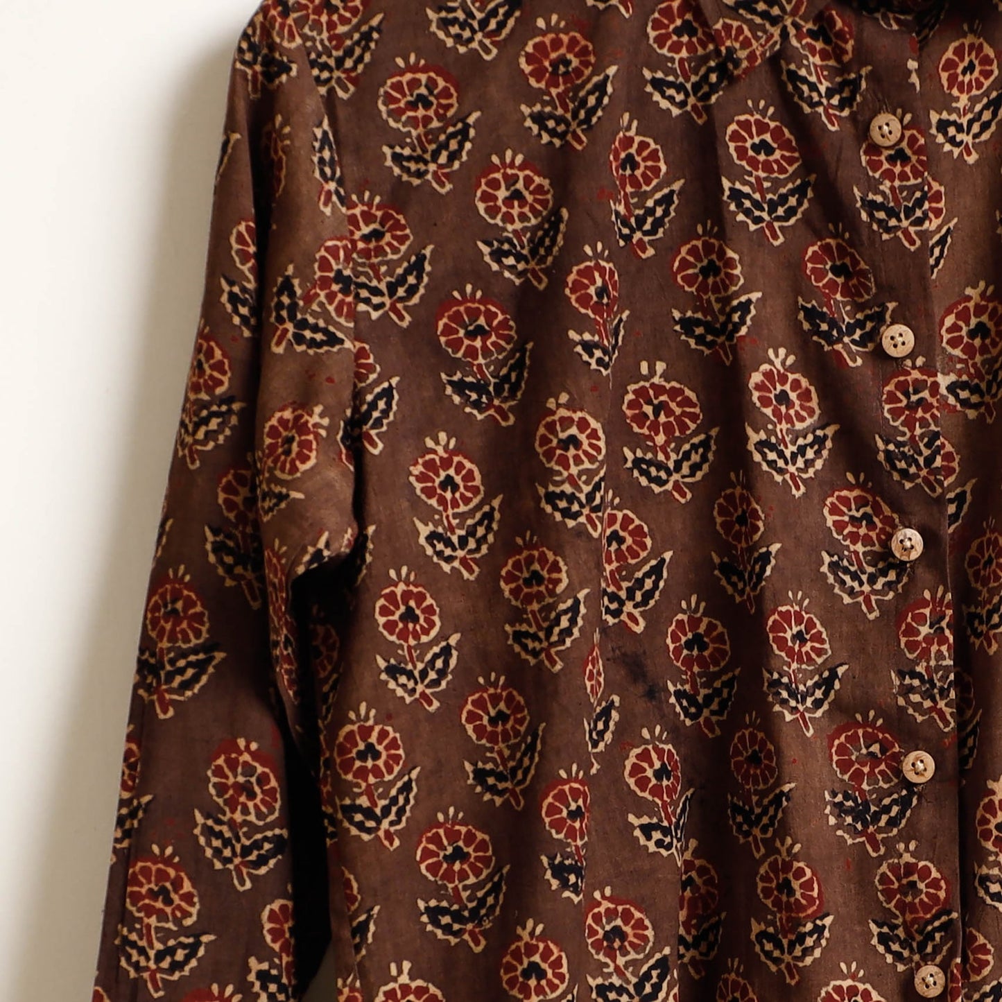 Brown - Ajrakh Block Printed Cotton Night Suit Set