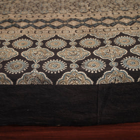  Brown Ajrakh Block Printed Cotton Single Bed Cover