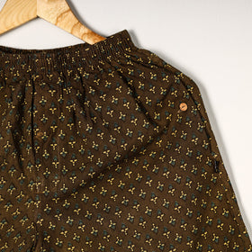  Ajrakh Block Printed Cotton Unisex Boxer/Shorts 