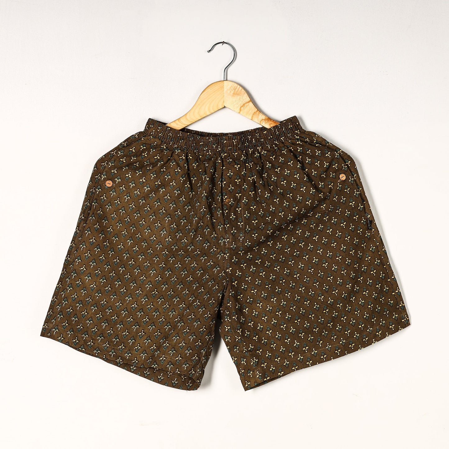  Ajrakh Block Printed Cotton Unisex Boxer/Shorts 