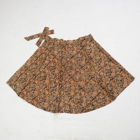  Block Printed Cotton Wrap Around kalamkari Skirt 