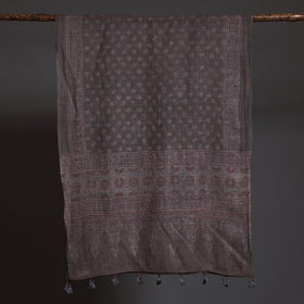  Ajrakh Block Printed Pure Woolen Stole 