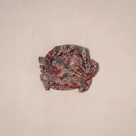 Brown - pure cotton baby girls floral top & shorts (6-12