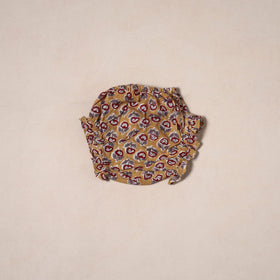 Brown - pure cotton baby girls floral top & shorts (6-12