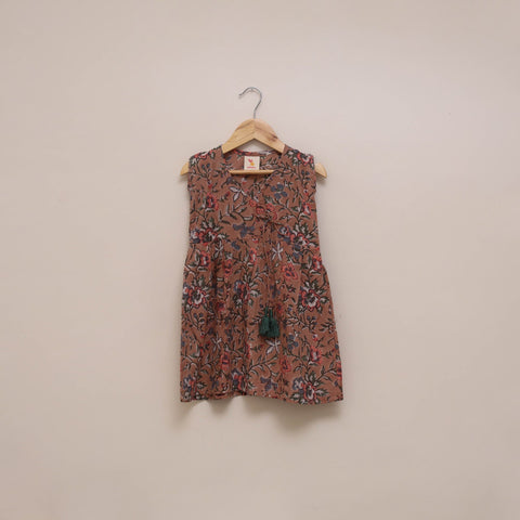 Pure cotton baby girls sanganeri angrakha dress (1-2 years)
