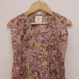 Pure cotton baby girls sanganeri angrakha dress (1-2 years)