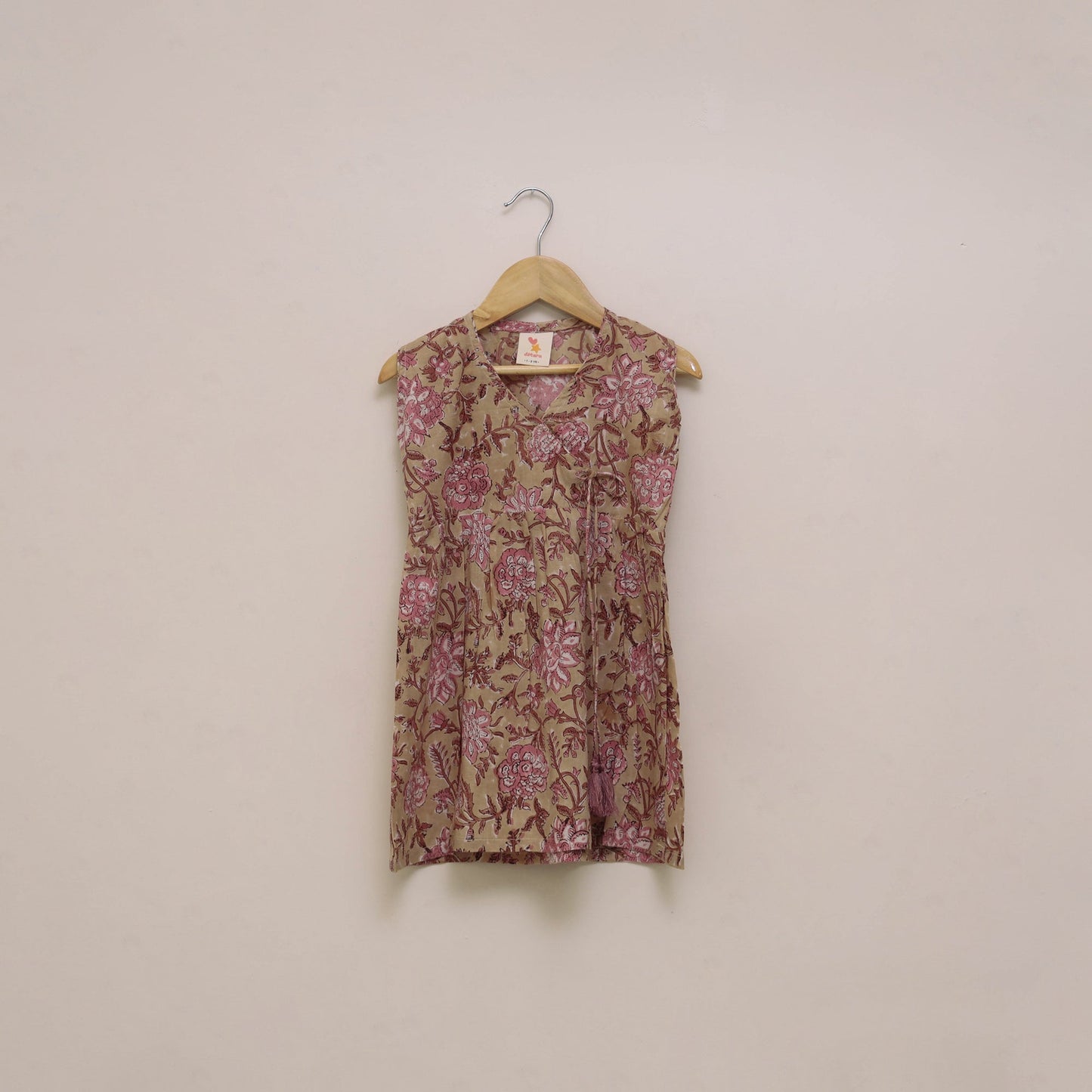 Pure cotton baby girls sanganeri angrakha dress (1-2 years)