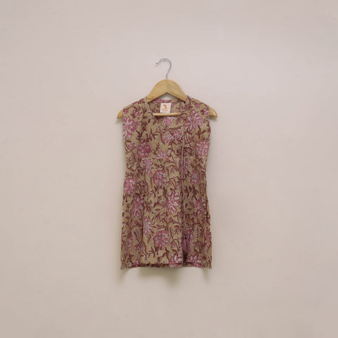 Pure cotton baby girls sanganeri angrakha dress (1-2 years)