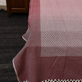 Brown - pure handloom cotton single bed cover from bijnor