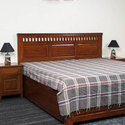  Brown Pure Handloom Double Cotton Bed Sheet