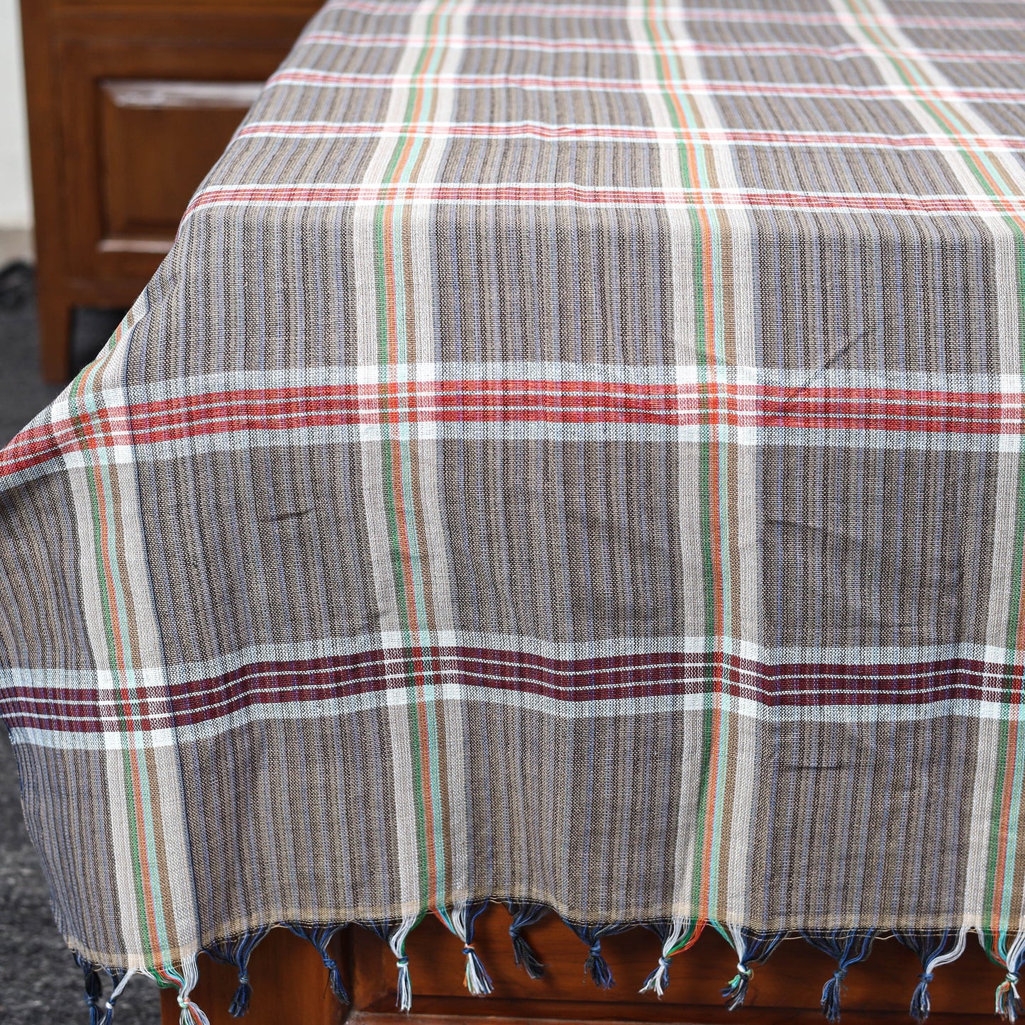  Brown Pure Handloom Double Cotton Bed Sheet