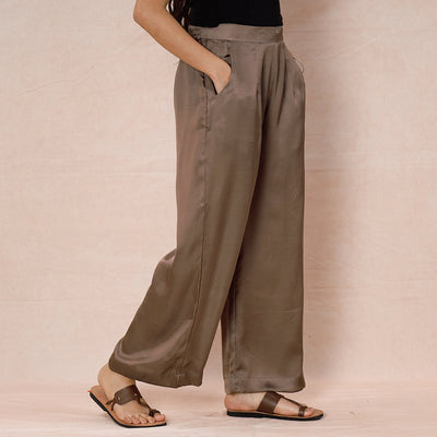 Buy Pure Modal Silk Plain Palazzo Online l iTokri.com