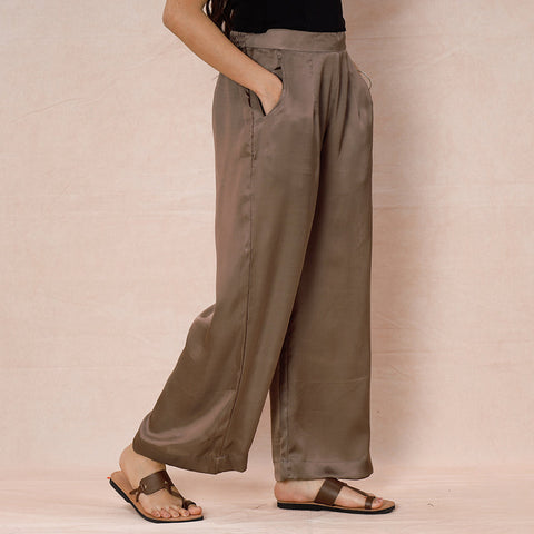 Buy Pure Modal Silk Plain Palazzo Online l iTokri.com