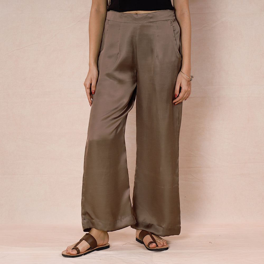 Buy Pure Modal Silk Plain Palazzo Online l iTokri.com