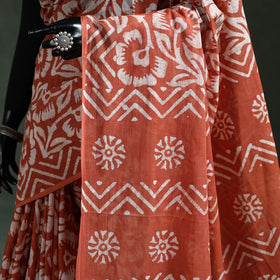 Pure mul cotton hand block batik print saree 42