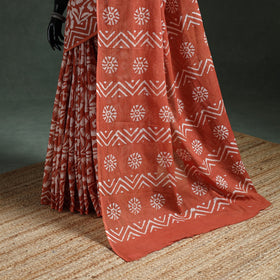 Pure mul cotton hand block batik print saree 42