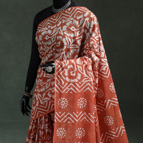 Pure mul cotton hand block batik print saree 42