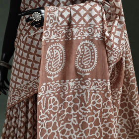 Pure mul cotton hand block batik print saree 53