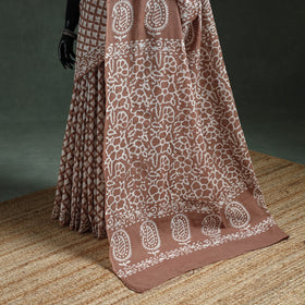 Pure mul cotton hand block batik print saree 53