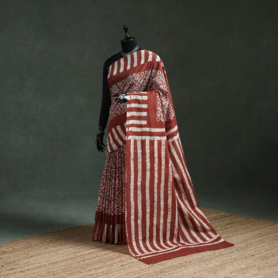 Pure mul cotton hand block batik print saree 65