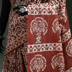 Pure mul cotton hand block batik print saree 66