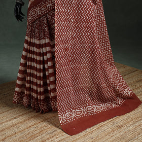 Pure mul cotton hand block batik print saree 67