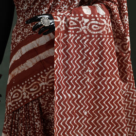 Pure mul cotton hand block batik print saree 67