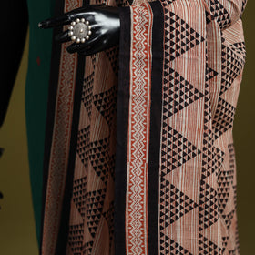 Brown - pure mul cotton hand natural dyed dabu bagru