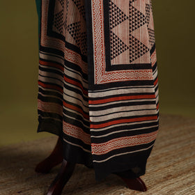 Brown - pure mul cotton hand natural dyed dabu bagru