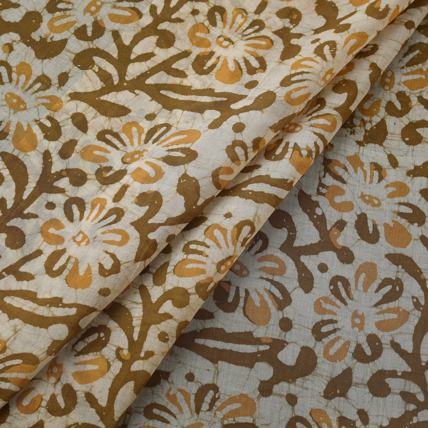 Pure mul cotton kutch hand block batik print fabric 09