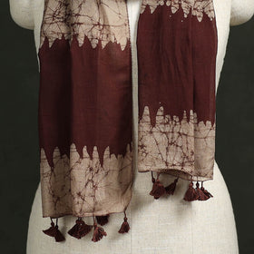 Pure mul cotton kutch hand block batik print stole
