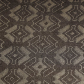Buy Brown Pure Wool Handloom Akola Print Fabric